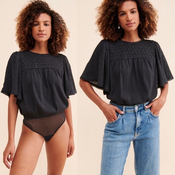 Free People NWT Perfect Catch Bodysuit in Black Size XS - Picture 1 of 9